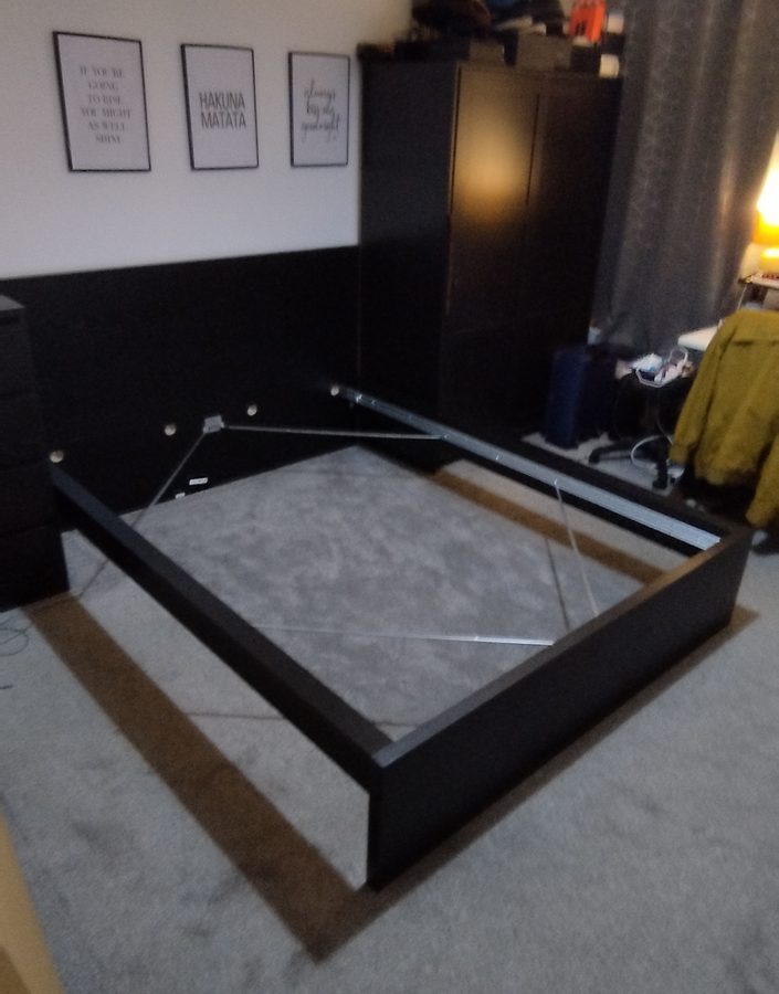 MALM bed, black